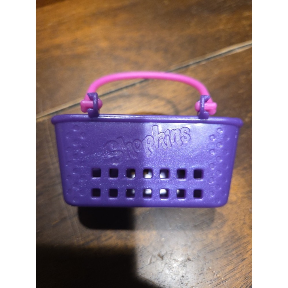 *REPLACEMENT* Genuine Shopkins Purple‎ With Pink Handles Basket Only